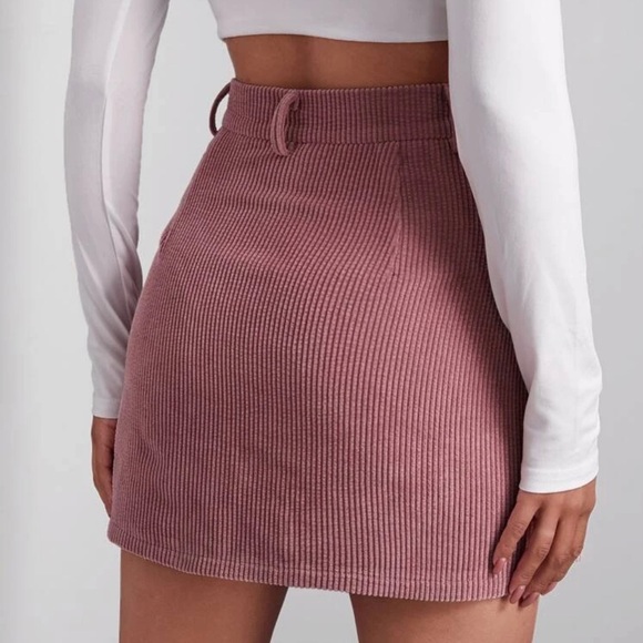 WOMENS buttoned front cord skirt - Picture 2 of 5